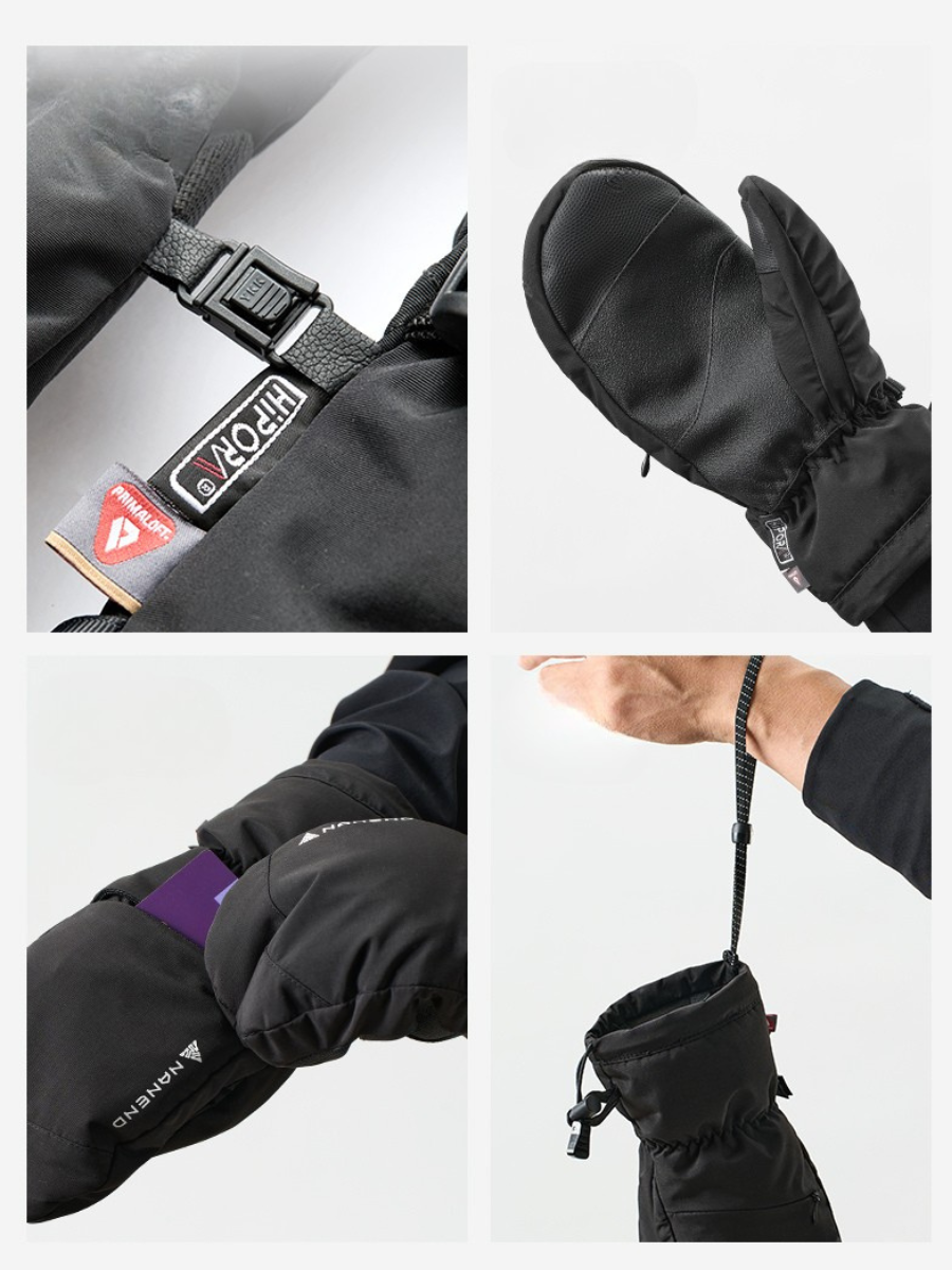 Abrasion-Resistant Waterproof Ski Mittens - Unisex