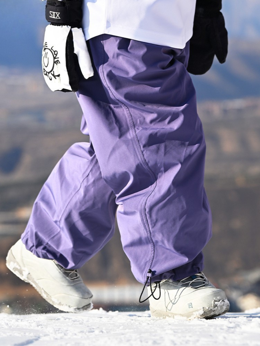 Loose Fleece Waterproof Bib Ski Pants- Unisex