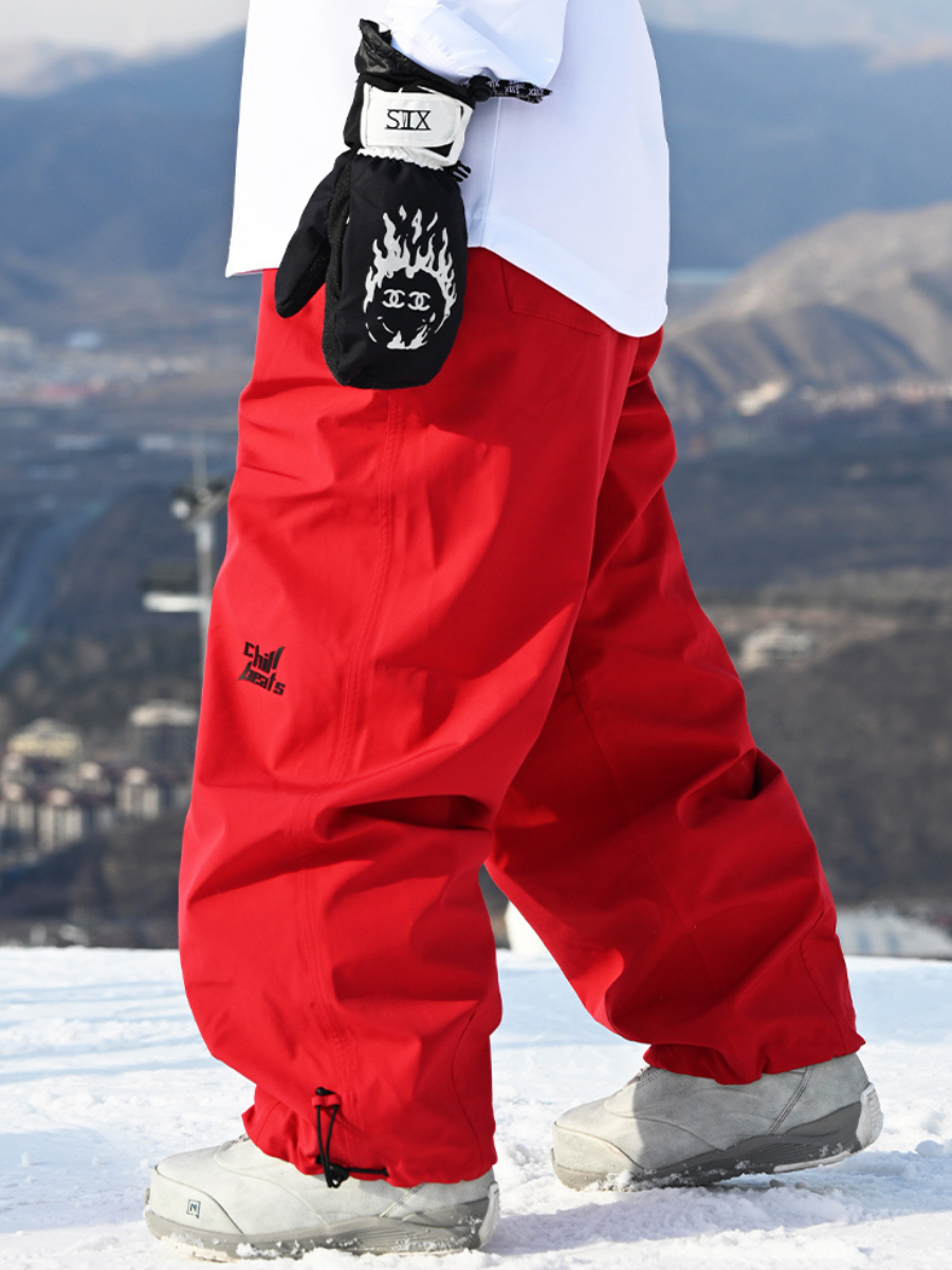 Loose Fleece Waterproof Bib Ski Pants- Unisex