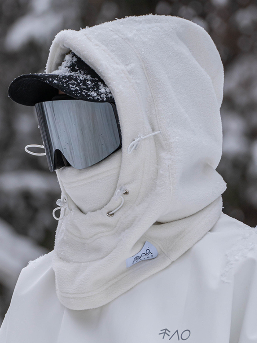 Polar Fleece Windproof Helmet Hood Ski Mask - Unisex