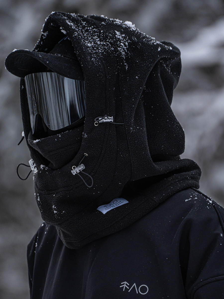 Polar Fleece Windproof Helmet Hood Ski Mask - Unisex