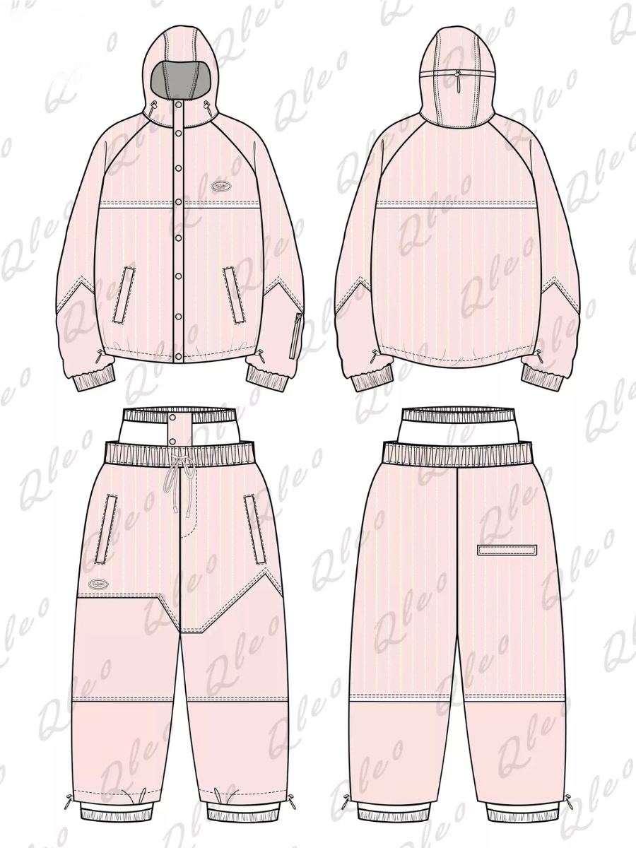 Ski Jacket Ski Pants Pink Snow Suit - Women's