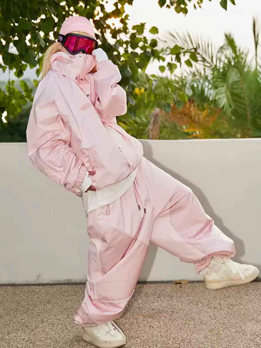 Ski Jacket Ski Pants Pink Snow Suit - Women's