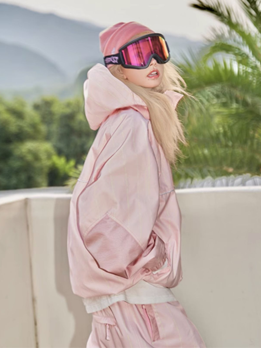 Ski Jacket Ski Pants Pink Snow Suit - Women's