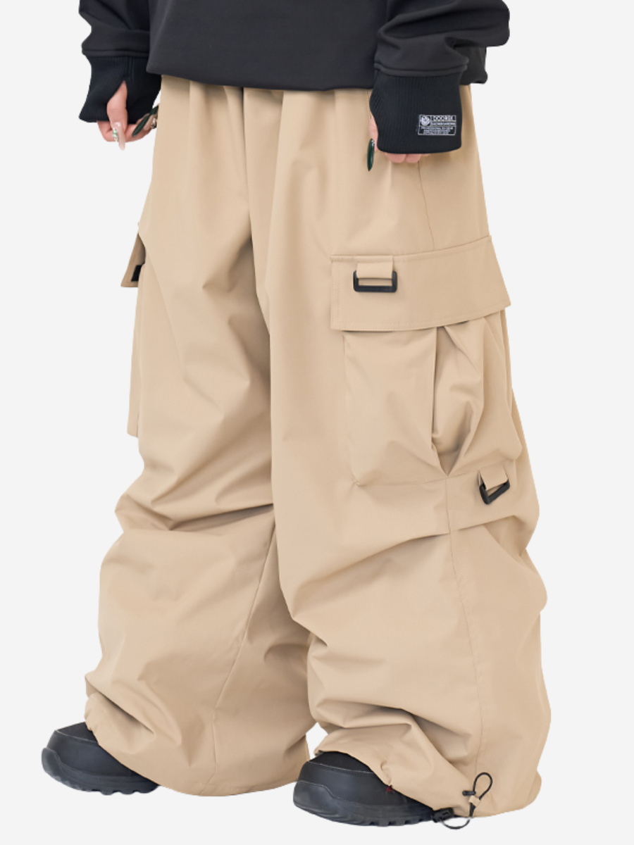 Waterproof Cargo Pockets Baggy Ski Pants - Unisex