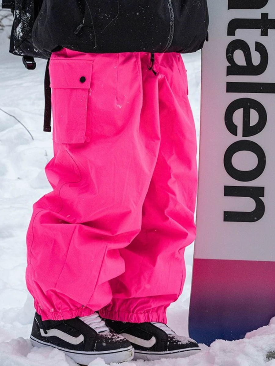 Waterproof Windproof Insulated Baggy Cargo Snow Pants - Unisex