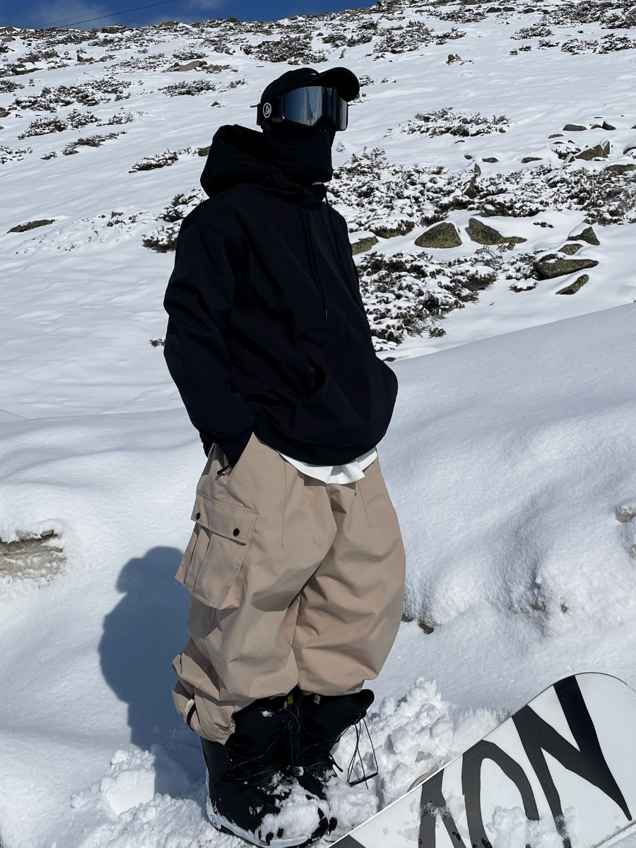 Waterproof Windproof Insulated Baggy Cargo Snow Pants - Unisex