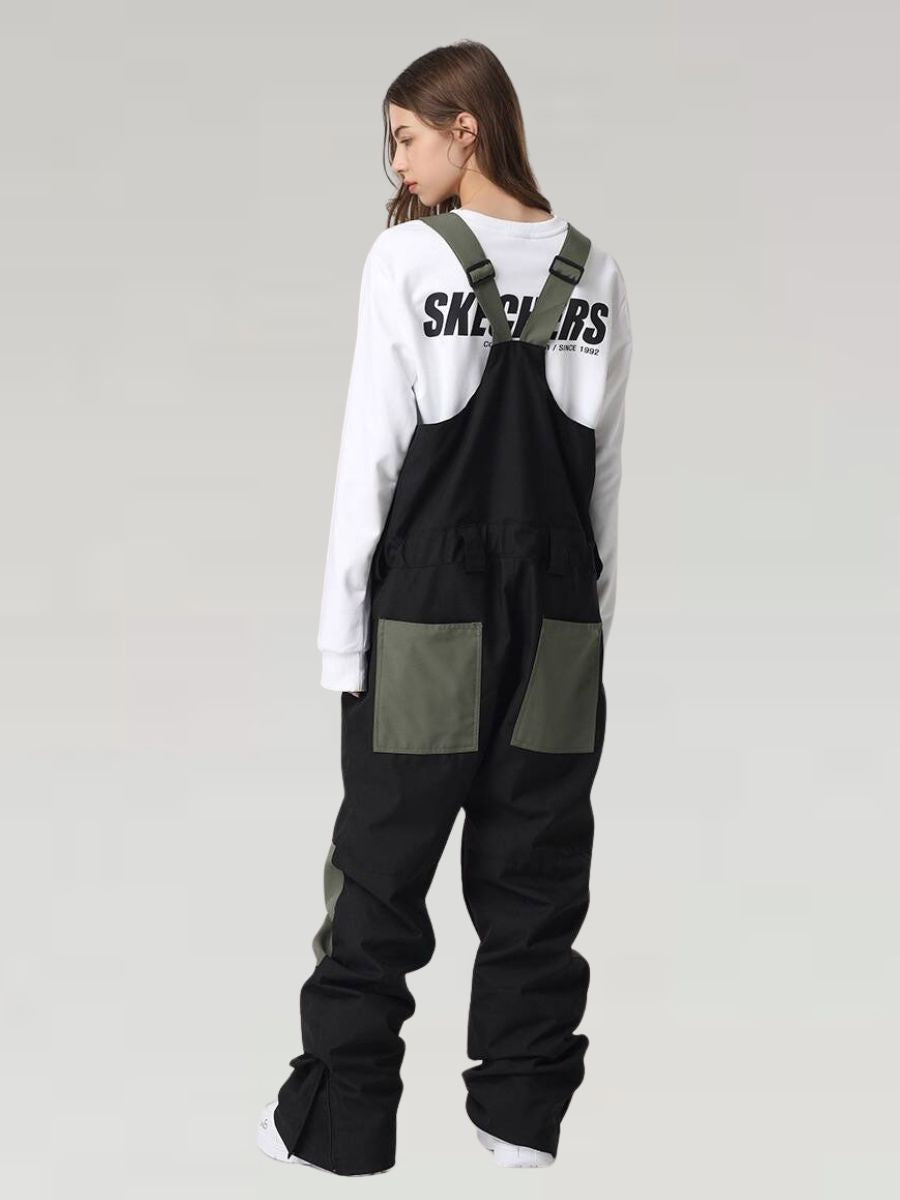 Waterproof Color Block Bib Pants - Women's