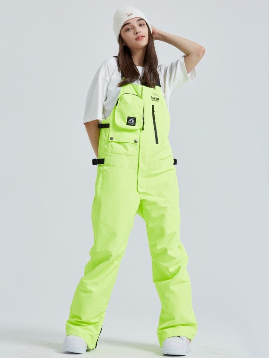 Windproof Snowboard Cargo Bib Pants - Unisex