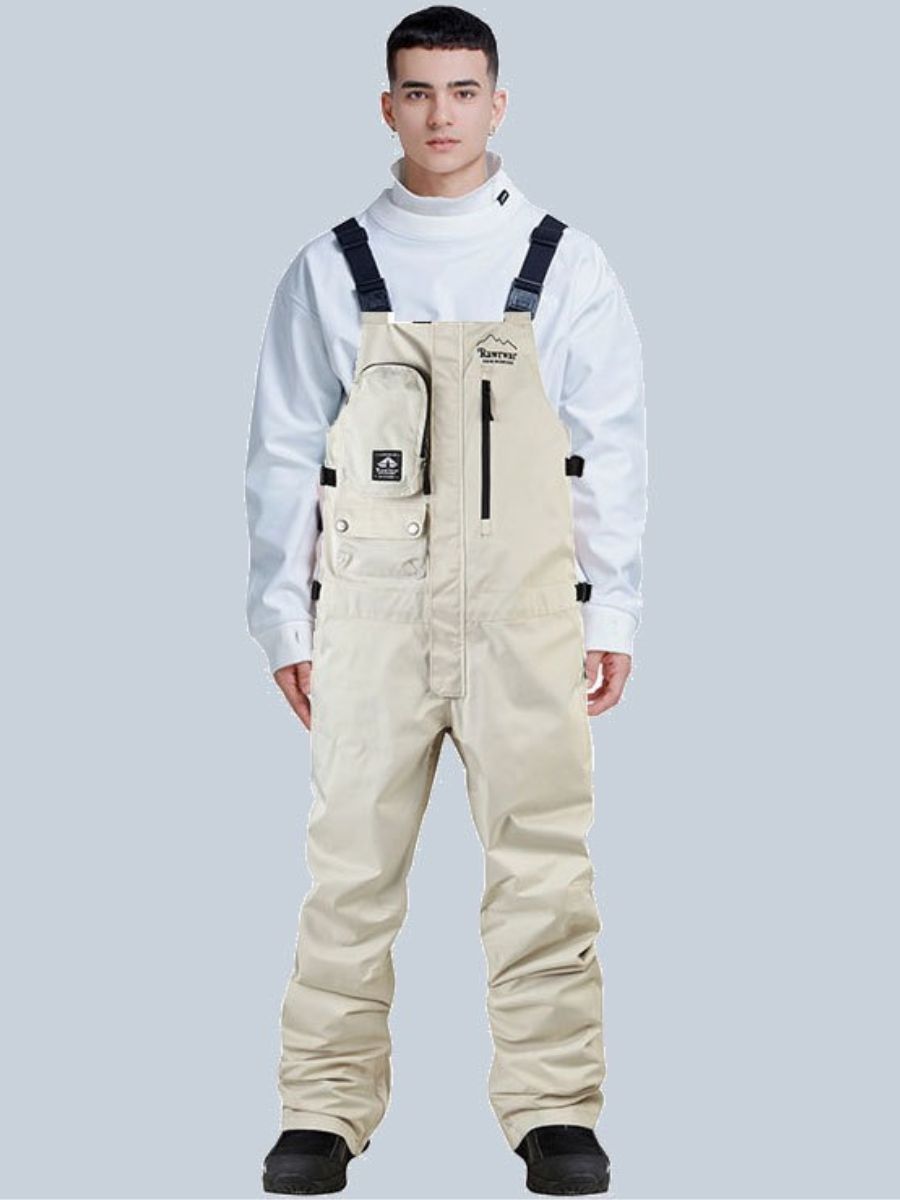 Windproof Snowboard Cargo Bib Pants - Unisex