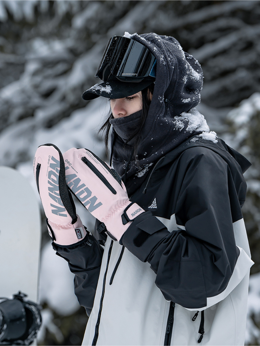 Wrist Guard Waterproof Ski Mittens - Unisex