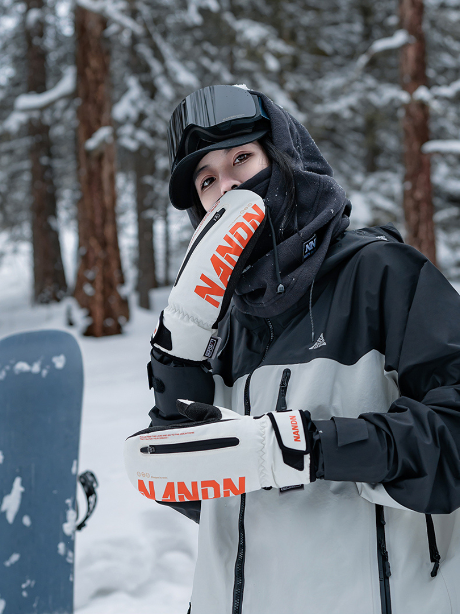 Wrist Guard Waterproof Ski Mittens - Unisex
