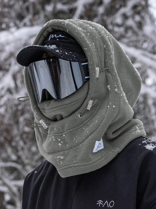 Polar Fleece Windproof Helmet Hood Ski Mask - Unisex