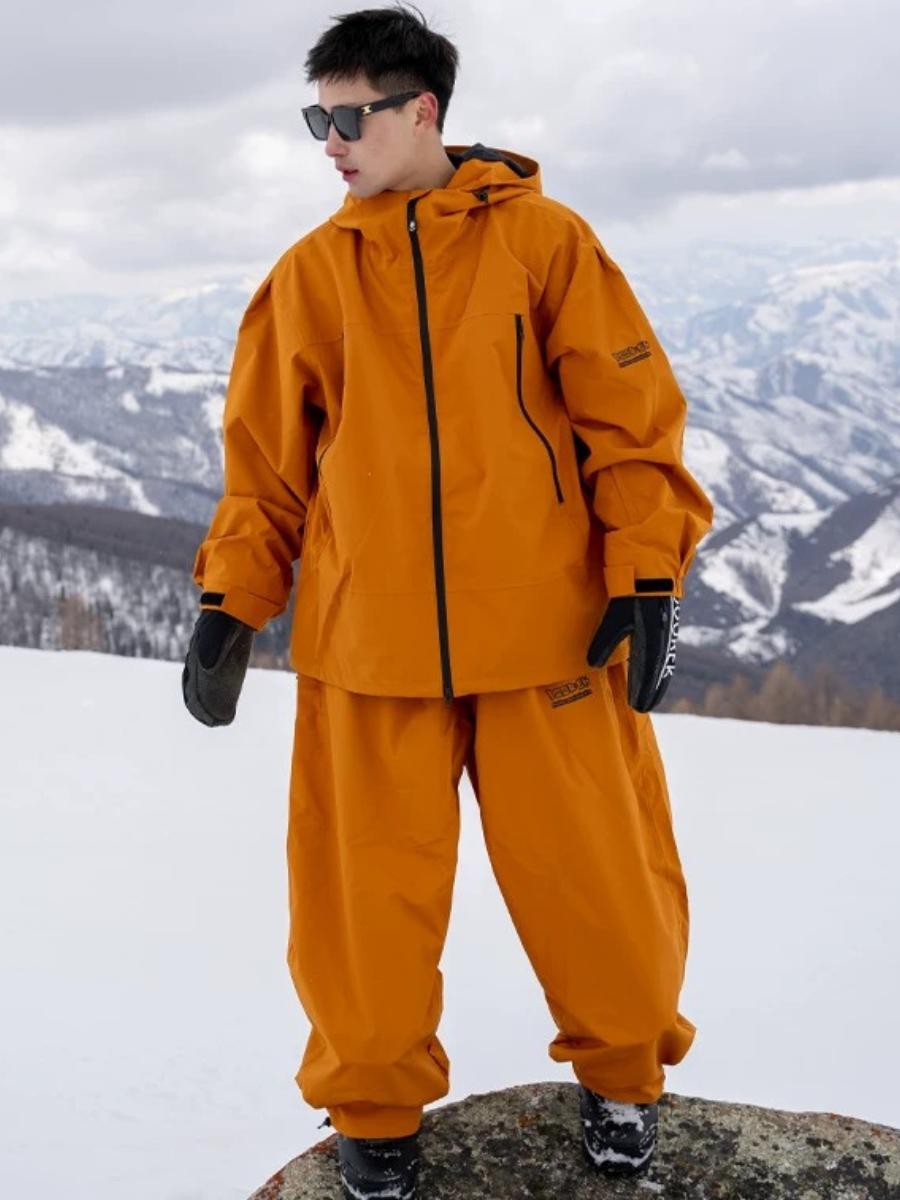 Rabbit Ear Bib Pants Warm Ski Suit Set - Unisex