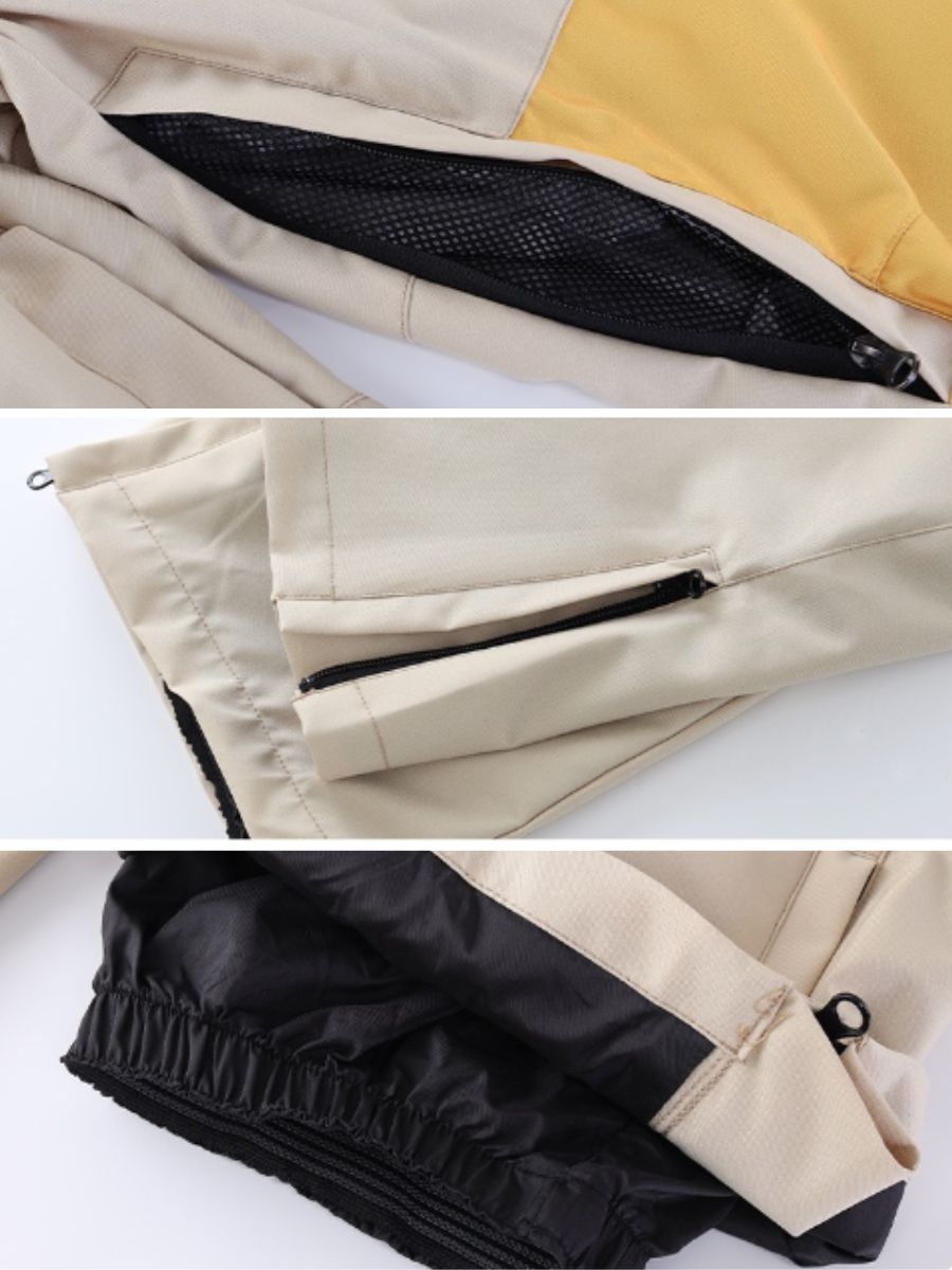 Snowboard  Color Block Kids Bib Pants - Unisex