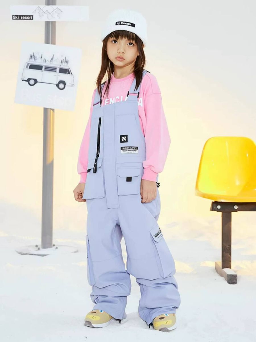 Snowboard Warm Kids Bib Pants - Unisex