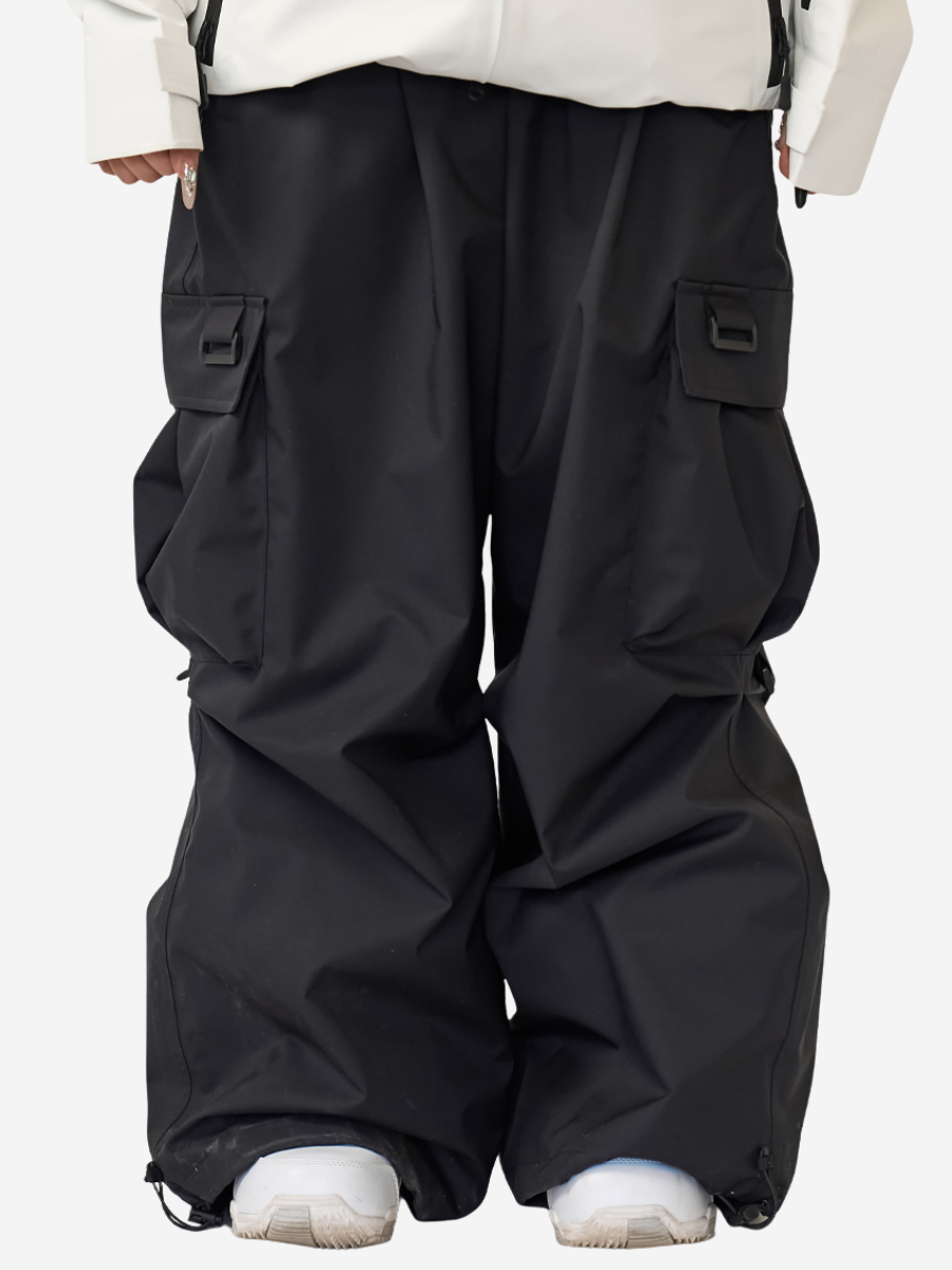 Waterproof Cargo Pockets Baggy Ski Pants - Unisex