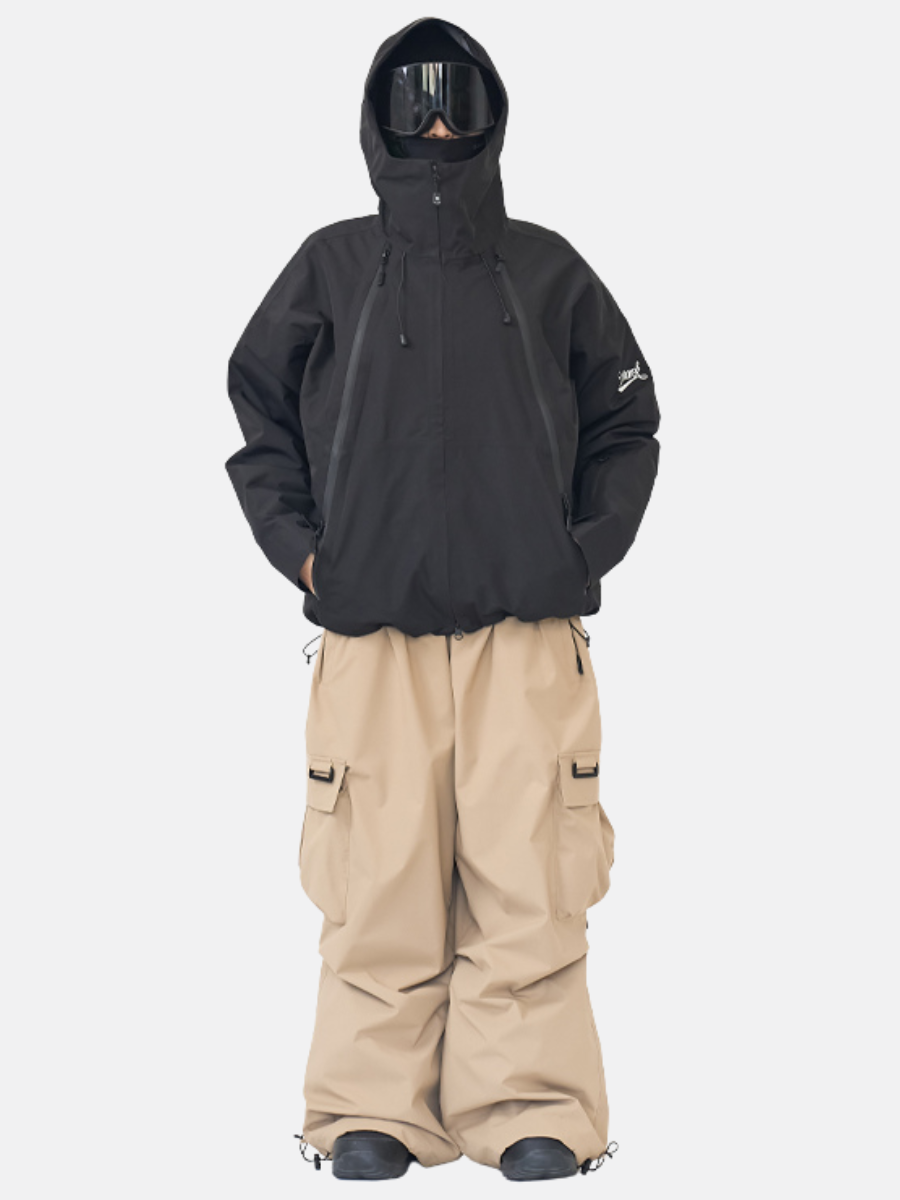 Waterproof Cargo Pockets Baggy Ski Pants - Unisex