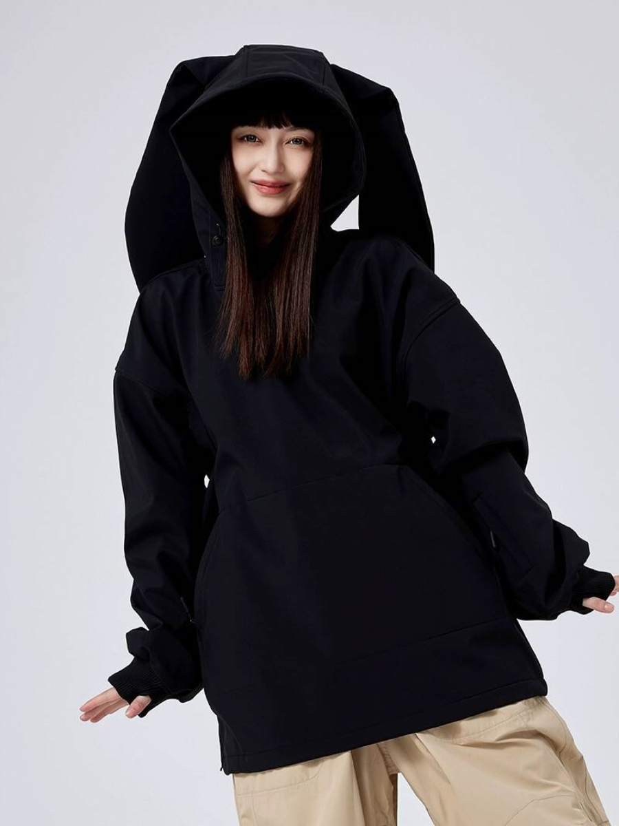Waterproof Rabbit Ears Snow Hoodie - Women's