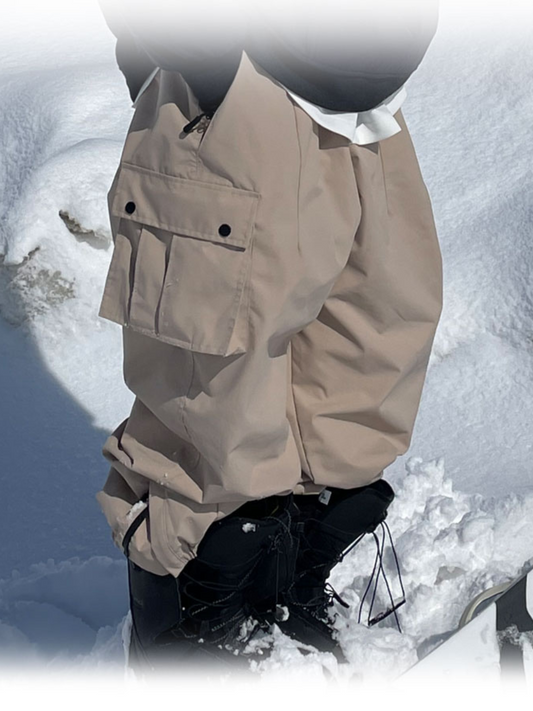 Waterproof Windproof Insulated Baggy Cargo Snow Pants - Unisex