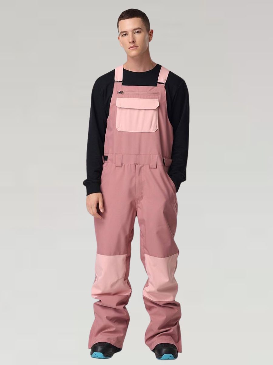 Waterproof  Color Block Bib Pants - Men's