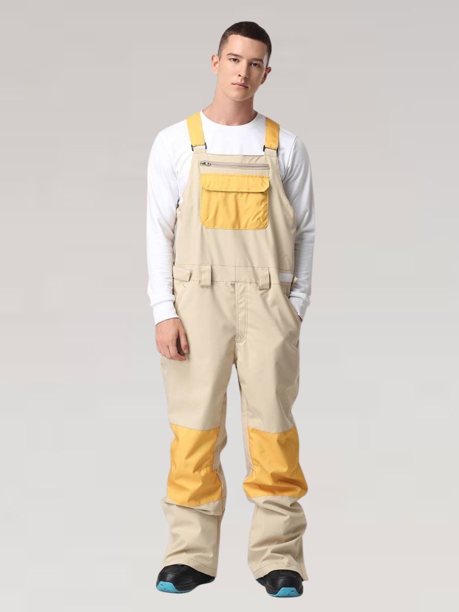 Waterproof  Color Block Bib Pants - Men's