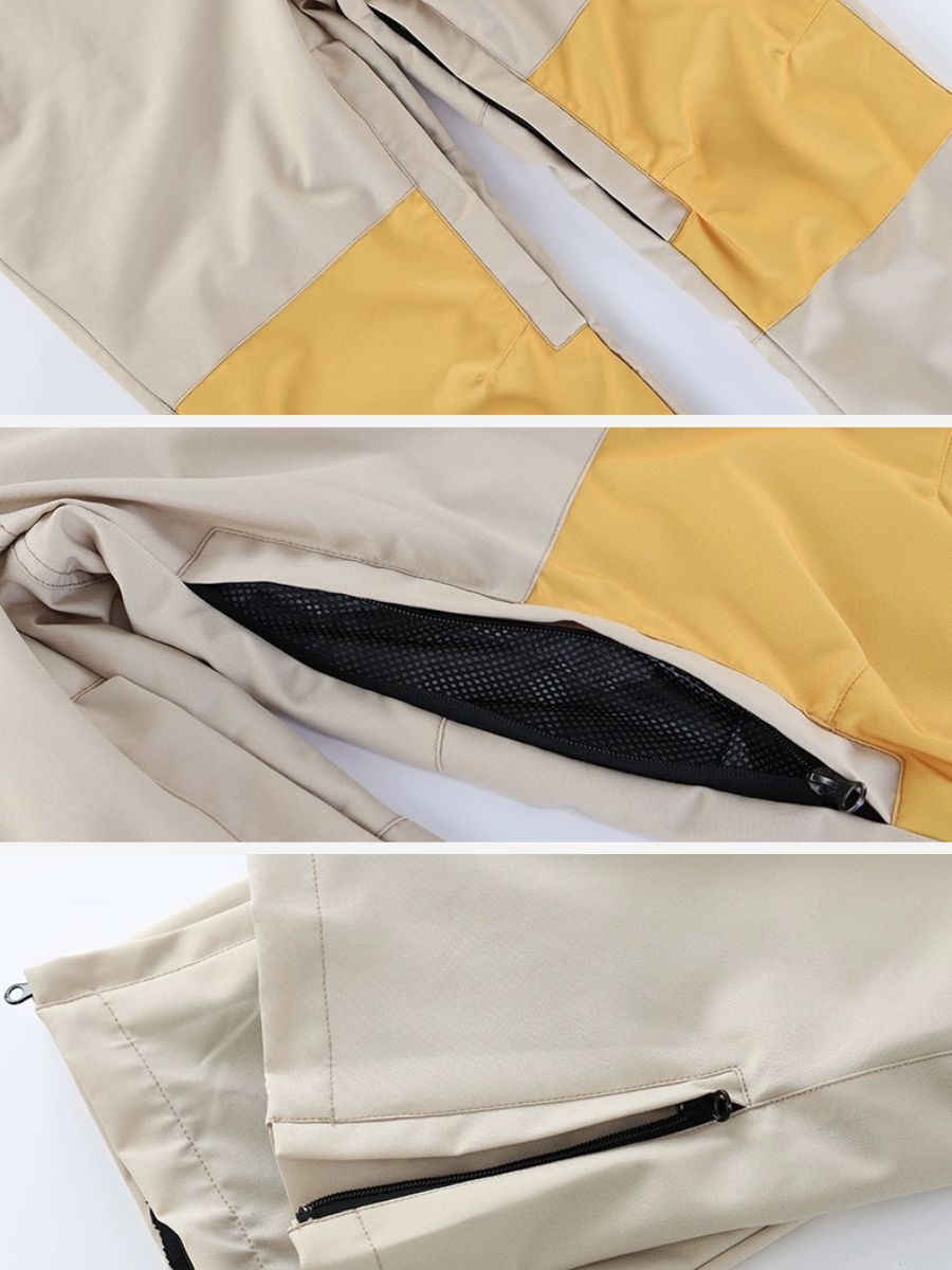 Waterproof  Color Block Bib Pants - Women's