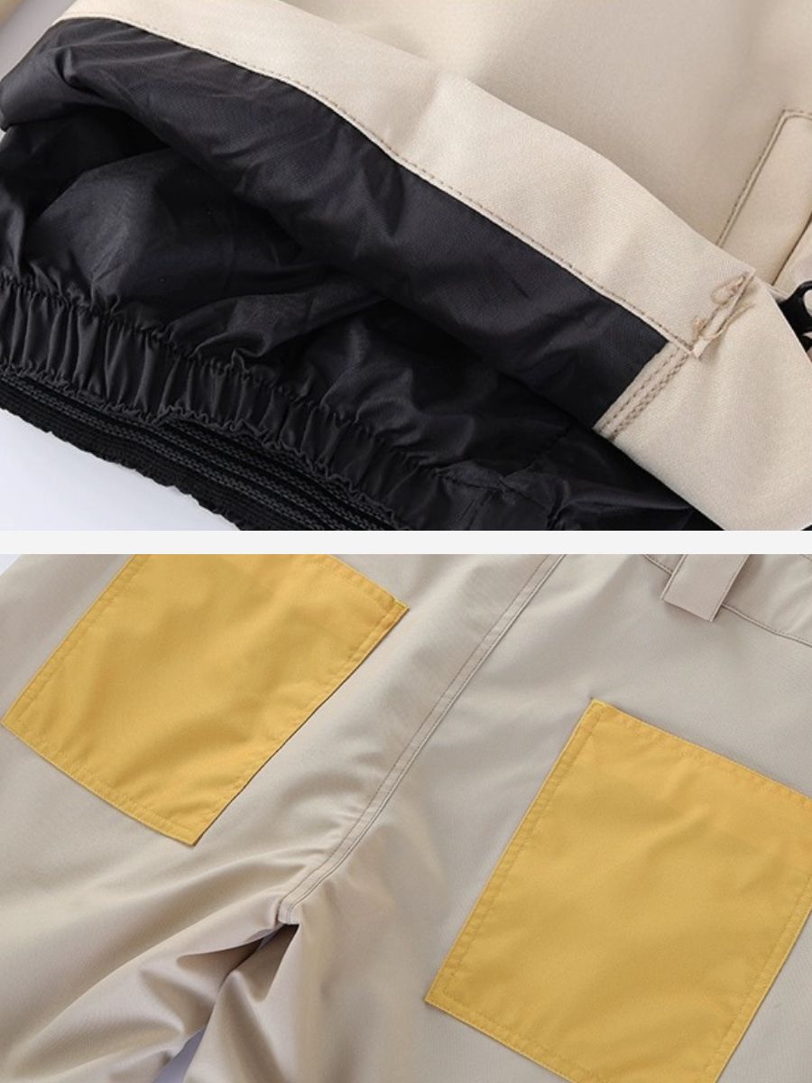 Waterproof  Color Block Bib Pants - Women's