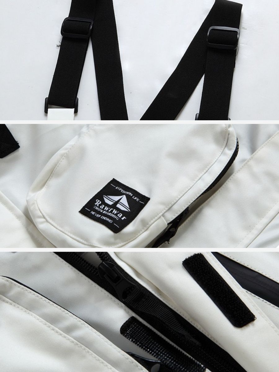 Windproof Snowboard Cargo Bib Pants - Unisex