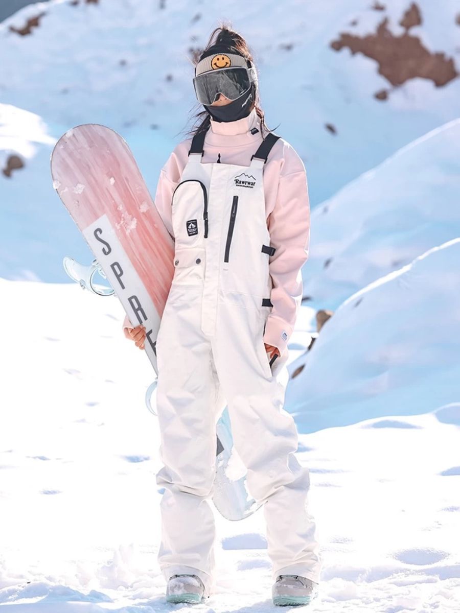 Windproof Snowboard Cargo Bib Pants - Unisex