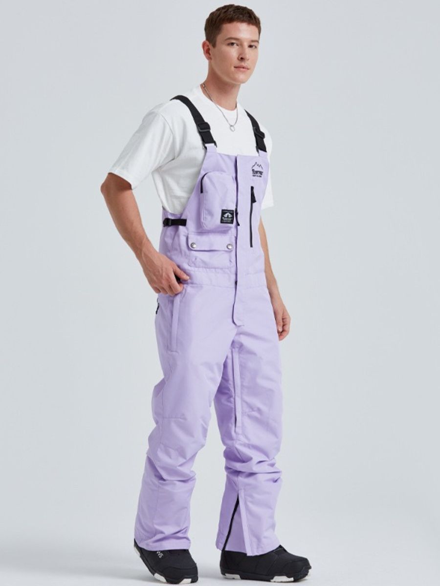 Windproof Snowboard Cargo Bib Pants - Unisex