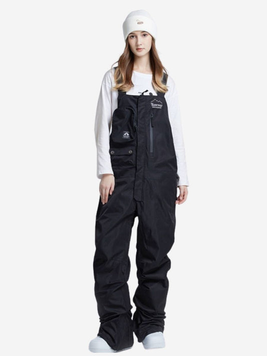 Windproof Snowboard Cargo Bib Pants - Unisex