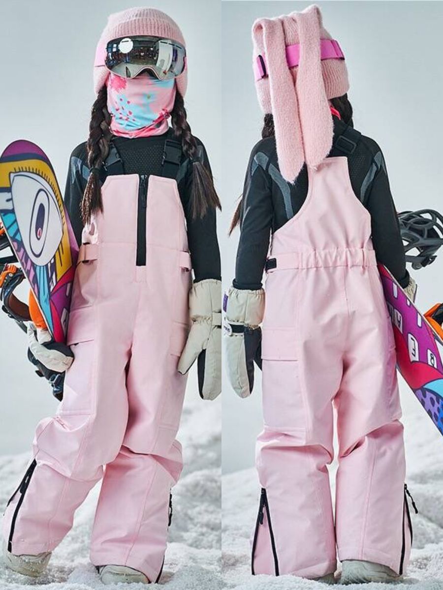 Windproof Thick Kids Bib Pants - Unisex