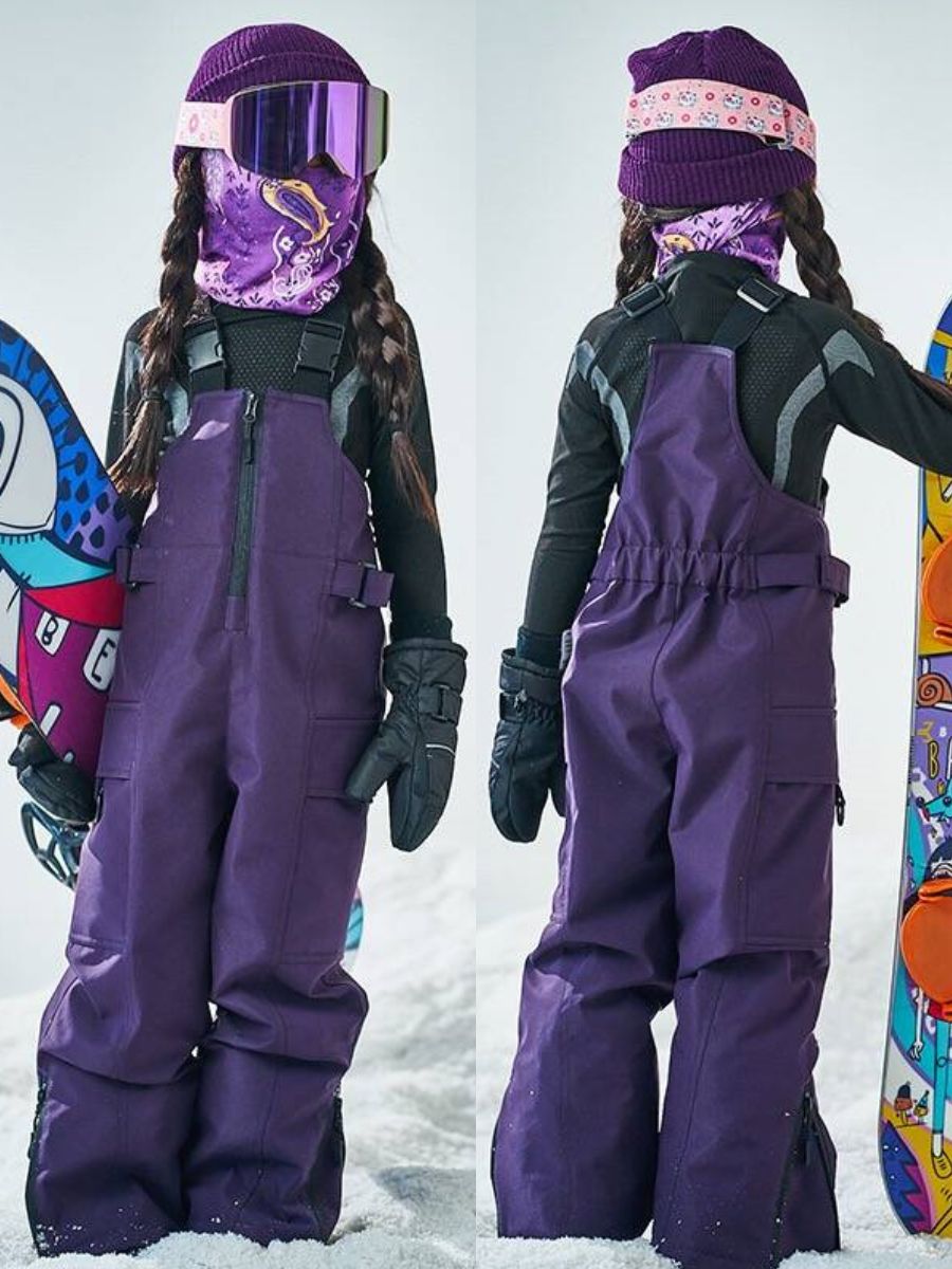 Windproof Thick Kids Bib Pants - Unisex