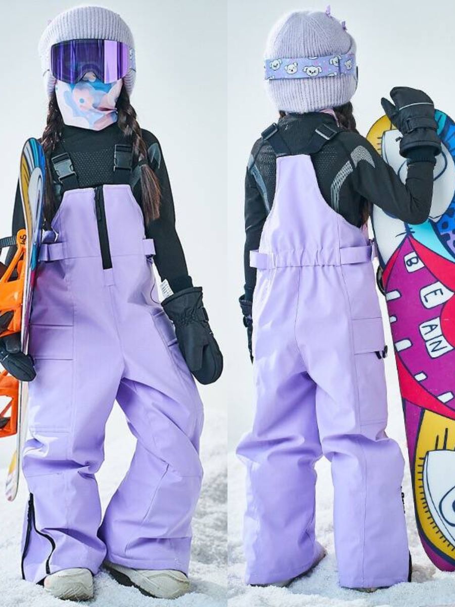 Windproof Thick Kids Bib Pants - Unisex