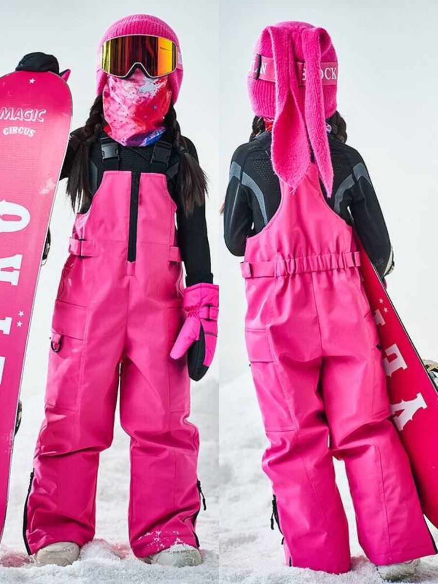 Windproof Thick Kids Bib Pants - Unisex