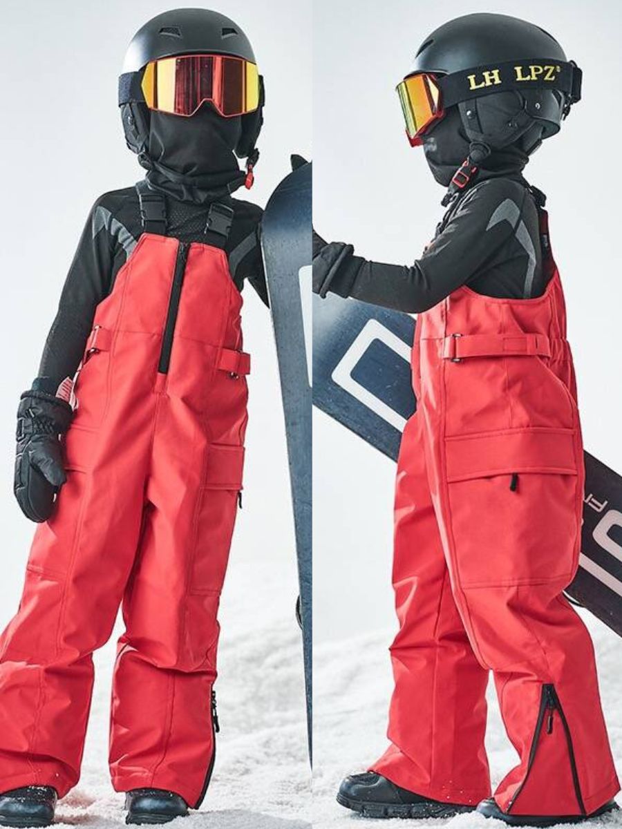 Windproof Thick Kids Bib Pants - Unisex