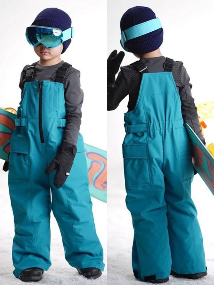 Windproof Thick Kids Bib Pants - Unisex