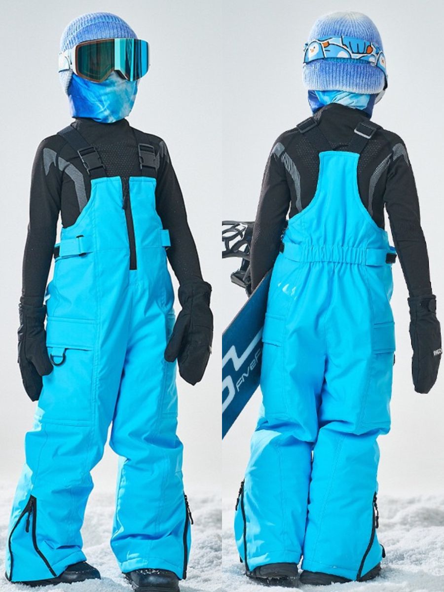 Windproof Thick Kids Bib Pants - Unisex
