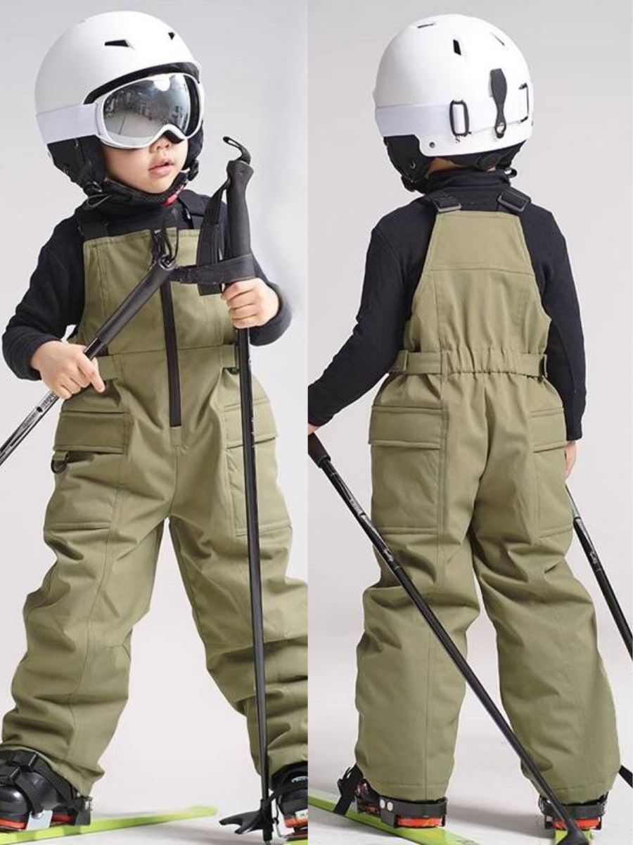 Windproof Thick Kids Bib Pants - Unisex